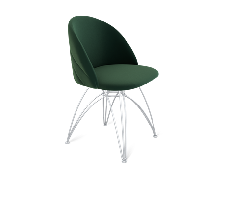Обеденный стул SHT-ST35-2 / SHT-S112 (лиственно-зеленый/хром лак) в Архангельске - изображение