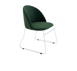 Обеденный стул SHT-ST35-2 / SHT-S167 (лиственно-зеленый/хром лак) в Архангельске