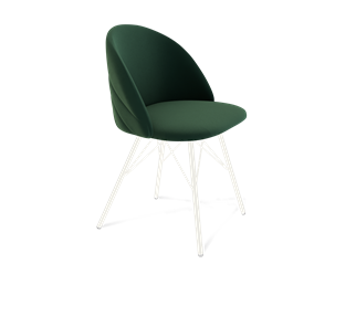 Обеденный стул SHT-ST35-2 / SHT-S37 (лиственно-зеленый/белый муар) в Архангельске