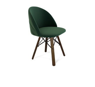 Обеденный стул SHT-ST35-2 / SHT-S70 (лиственно-зеленый/темный орех/черный муар) в Архангельске