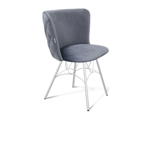 Обеденный стул SHT-ST36-3 / SHT-S100 (нейтральный серый/хром лак) в Архангельске - предосмотр