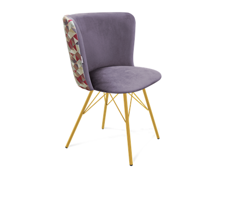 Обеденный стул SHT-ST36-4 / SHT-S37 (сумеречная орхидея/золото) в Архангельске - изображение