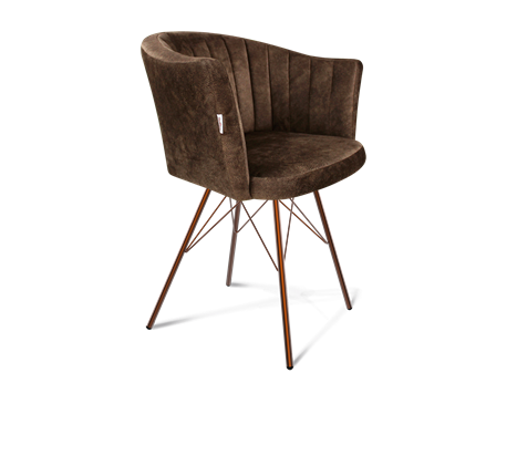 Обеденный стул SHT-ST42-1 / SHT-S37 (кофейный трюфель/медный металлик) в Архангельске - изображение