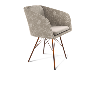 Обеденный стул SHT-ST43-1 / SHT-S37 (карамельный латте/медный металлик) в Архангельске - предосмотр