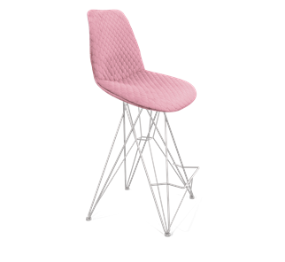 Полубарный стул SHT-ST29-С22 / SHT-S66-1 (розовый зефир/хром лак) в Архангельске - предосмотр