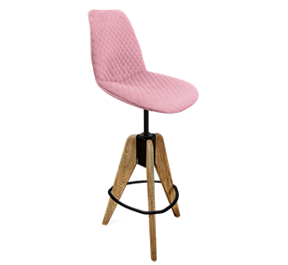 Полубарный стул SHT-ST29-С22 / SHT-S92 (розовый зефир/браш.коричневый/черный муар) в Архангельске