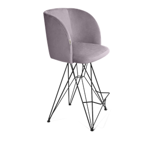 Полубарный стул SHT-ST33 / SHT-S66-1 (сиреневая орхидея/черный муар) в Архангельске - предосмотр