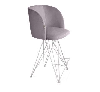 Полубарный стул SHT-ST33 / SHT-S66-1 (сиреневая орхидея/хром лак) в Архангельске