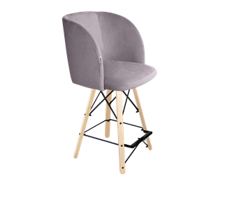 Полубарный стул SHT-ST33 / SHT-S80-1 (сиреневая орхидея/прозрачный лак/черный) в Архангельске - предосмотр