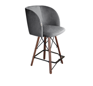 Полубарный стул SHT-ST33 / SHT-S80-1 (угольно-серый/темный орех/черный) в Архангельске