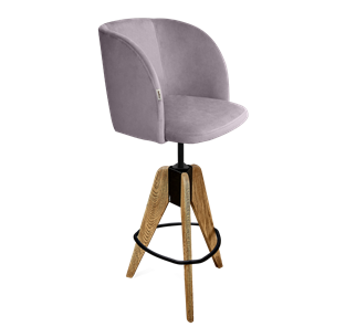 Полубарный стул SHT-ST33 / SHT-S92 (сиреневая орхидея/браш.коричневый/черный муар) в Архангельске - предосмотр