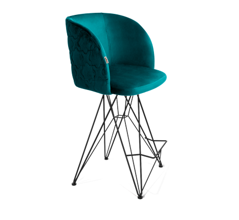 Полубарный стул SHT-ST33-1 / SHT-S66-1 (альпийский бирюзовый/черный муар) в Архангельске - изображение