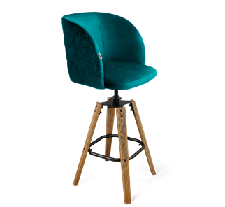 Полубарный стул SHT-ST33-1 / SHT-S93 (альпийский бирюзовый/браш.коричневый/черный муар) в Архангельске