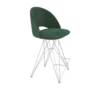 Полубарный стул SHT-ST34 / SHT-S66-1 (лиственно-зеленый/хром лак) в Архангельске