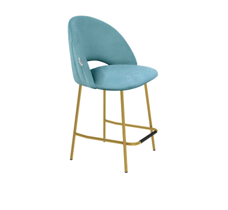 Полубарный стул SHT-ST34-1 / SHT-S29P-1 (голубая пастель/золото) в Архангельске - изображение