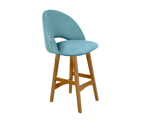 Полубарный стул SHT-ST34-1 / SHT-S65-1 (голубая пастель/светлый орех) в Архангельске - изображение