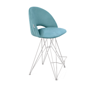 Полубарный стул SHT-ST34-1 / SHT-S66-1 (голубая пастель/хром лак) в Архангельске - предосмотр