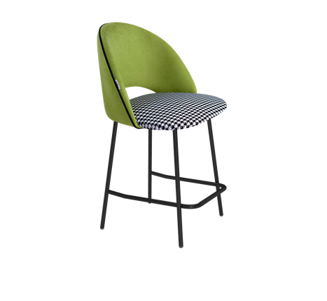 Полубарный стул SHT-ST34-3 / SHT-S29P-1 (оливковый/гусиная лапка/черный муар) в Архангельске - изображение