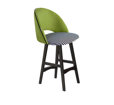 Полубарный стул SHT-ST34-3 / SHT-S65-1 (оливковый/гусиная лапка/венге) в Архангельске - изображение