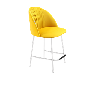 Полубарный стул SHT-ST35-1 / SHT-S29P-1 (имперский жёлтый/белый муар) в Архангельске - предосмотр