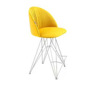 Полубарный стул SHT-ST35-1 / SHT-S66-1 (имперский жёлтый/хром лак) в Архангельске - предосмотр