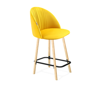 Полубарный стул SHT-ST35-1 / SHT-S94-1 (имперский жёлтый/прозрачный лак/черный муар) в Архангельске - предосмотр