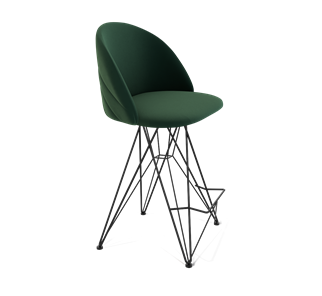 Полубарный стул SHT-ST35-2 / SHT-S66-1 (лиственно-зеленый/черный муар) в Архангельске
