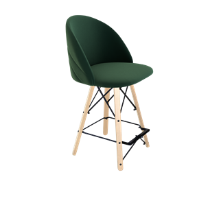 Полубарный стул SHT-ST35-2 / SHT-S80-1 (лиственно-зеленый/прозрачный лак/черный) в Архангельске