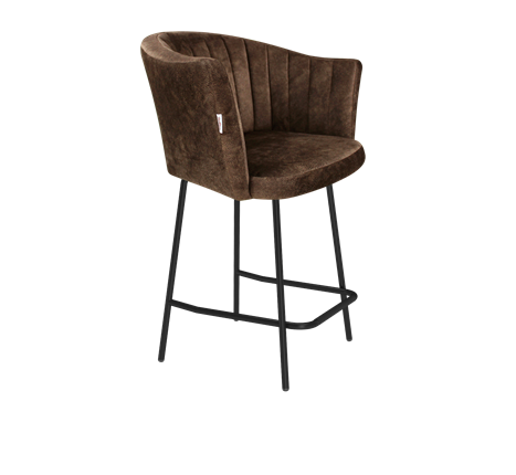 Полубарный стул SHT-ST42-1 / SHT-S29P-1 (кофейный трюфель/черный муар) в Архангельске - изображение