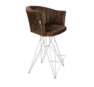 Полубарный стул SHT-ST42-1 / SHT-S66-1 (кофейный трюфель/хром лак) в Архангельске - предосмотр
