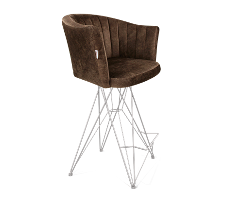 Полубарный стул SHT-ST42-1 / SHT-S66-1 (кофейный трюфель/хром лак) в Архангельске - изображение
