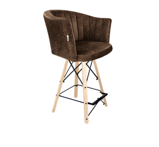 Полубарный стул SHT-ST42-1 / SHT-S80-1 (кофейный трюфель/прозрачный лак/черный) в Архангельске - предосмотр
