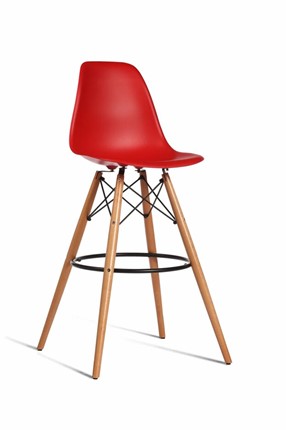 Барный стул DSL 110 Wood bar (красный) в Архангельске - изображение