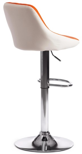 Барный стул MESSY (mod. KY704C) 47х48х84-105 оранжевый/белый/хром арт.19786 в Архангельске - изображение 2