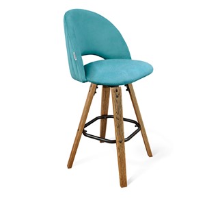 Барный стул SHT-ST29/S93 (голубой pan 278/брашированный коричневый/черный муар) в Архангельске - предосмотр 14