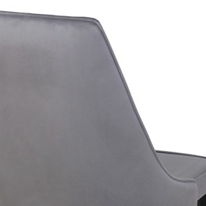 Мягкий дизайнерский стул Лорд СРП-071 Эмаль черная Веллюто серый в Архангельске - предосмотр 2