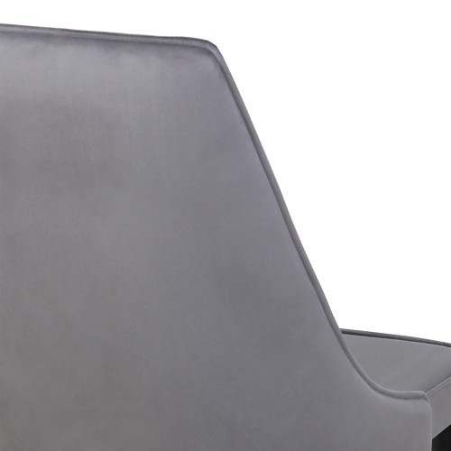 Мягкий дизайнерский стул Лорд СРП-071 Эмаль черная Веллюто серый в Архангельске - изображение 2
