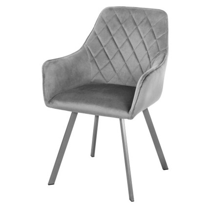 Кухонный мягкий стул-кресло Мадрид СРП-056 бриллиант Дрим серый в Архангельске - изображение