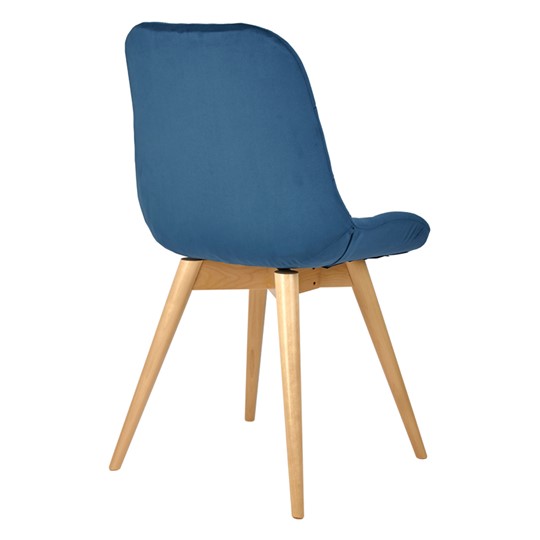 Обеденный стул POLINI Home Verona SD, синий-натуральный в Архангельске - изображение 3