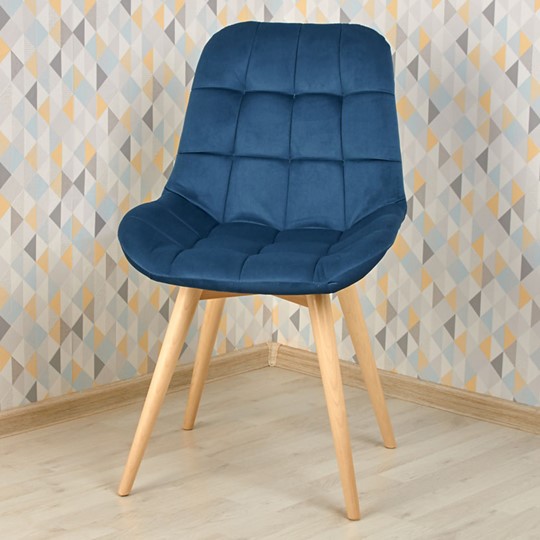 Обеденный стул POLINI Home Verona SD, синий-натуральный в Архангельске - изображение 5