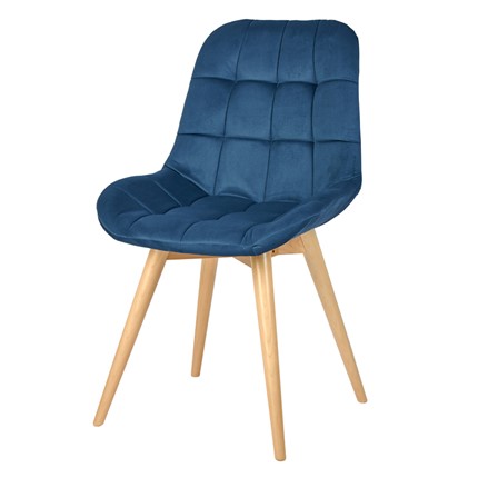 Обеденный стул POLINI Home Verona SD, синий-натуральный в Архангельске - изображение
