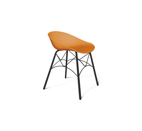 Кухонный стул SHT-ST19/S107 (оранжевый/черный муар) в Архангельске - изображение