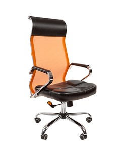 Компьютерное кресло CHAIRMAN 700 сетка, цвет оранжевый в Архангельске - предосмотр