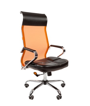 Компьютерное кресло CHAIRMAN 700 сетка, цвет оранжевый в Архангельске - изображение