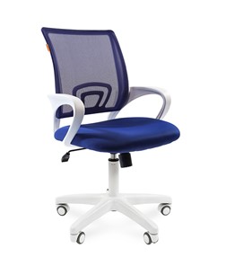 Компьютерное кресло CHAIRMAN 696 white, ткань, цвет синий в Архангельске - предосмотр