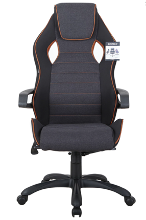 Компьютерное кресло Brabix Techno Pro GM-003 (ткань, черное/серое, вставки оранжевые) в Архангельске - изображение