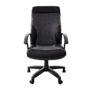 Офисное кресло Brabix Trust EX-535 (экокожа черная, ткань серая) в Архангельске - предосмотр