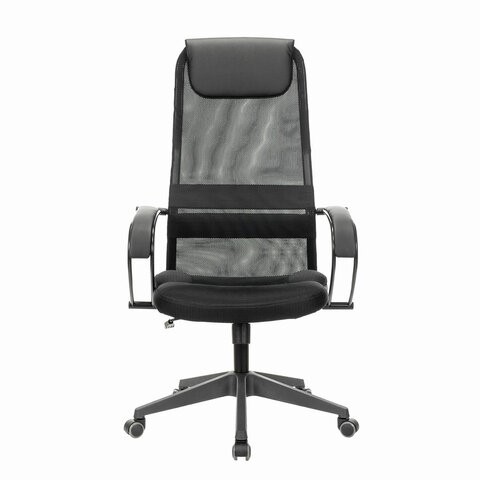 Кресло офисное Brabix Premium Stalker EX-608 PL (ткань-сетка/кожзам, черное) 532090 в Архангельске - изображение 1