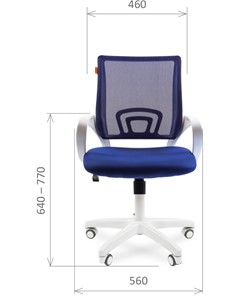 Компьютерное кресло CHAIRMAN 696 white, ткань, цвет синий в Архангельске - предосмотр 1