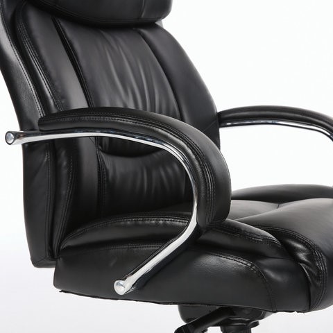 Кресло Brabix Premium Direct EX-580 (хром, рециклированная кожа, черное) в Архангельске - изображение 7